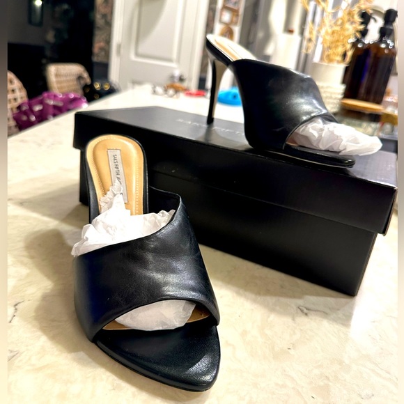 Saks Fifth Avenue Shoes - Saks Fifth Avenue Leather Mules